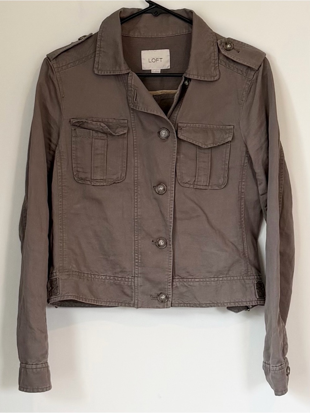 LOFT Women’s Utility Jacket in Taupe - Size: Extra Small